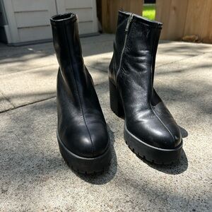Zara Black Heeled Boots